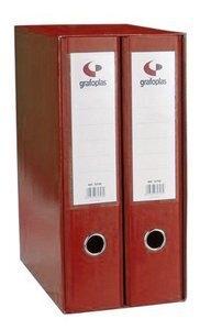 MODULO ARCHIVADORES palanca GRAFCOLOR 2 uds.Fº 75mm ROJO
