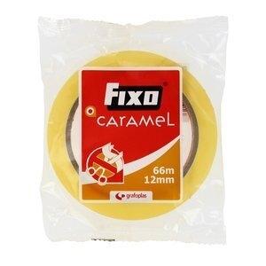 CINTA ADHESIVA FIXO CARAMEL rollo 66x12