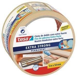 CINTA ADHESIVA DOBLE CARA TESA MOQUETAS rollo  5x50 EXTRA FUERTE