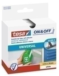 CINTA VELCRO TESA ON&OFF rollo 2,5x20 BLANCO