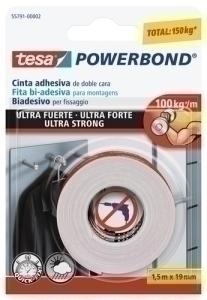 CINTA ADH. DOBLE CARA TESA POWERBOND 1,5X19 UL. FUERTE /55791-00002-01