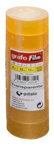CINTA ADHESIVA GRAFOFILM TRANSPARENTE rollo 33x12
