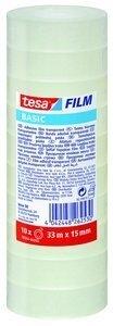 CINTA ADHESIVA TESA BASIC TRANSPARENT rollo 33x15 TORRE de 10