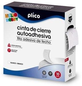 CINTA VELCRO PLICO CREMALLERA TEXTIL AUTOADHESIVA 10 m. BLANCO