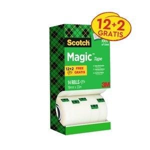 CINTA ADHESIVA SCOTCH MAGIC INVISIBLE rollo 33x19 PACK DE 14
