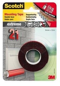 CINTA ADHESIVA DOBLE CARA SCOTCH EXTREME GRAN PESO rollo 1,5m x 19mm