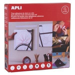 CINTA VELCRO APLI ADHESIVA 2x25m. BLANCO