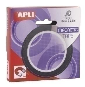 CINTA ADHESIVA APLI MAGNETICA rollo 2,5m x 19mm