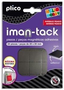 CINTA ADHESIVA PLICO MAGNETICA IMAN-TACK MAXIMA RESISTENCIA 24 piezas 20mm x 20mm