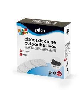 DISCOS CIERRE ADHESIVOS PLICO 20   400 CONJUNTOS MACHO/HEMBRA NEGRO