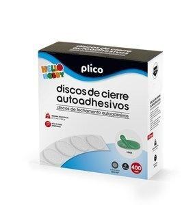 DISCOS CIERRE ADHESIVOS PLICO 20   400 CONJUNTOS MACHO/HEMBRA VERDE