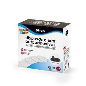 DISCOS CIERRE ADHESIVOS PLICO 20   200 CONJUNTOS MACHO/HEMBRA NEGRO
