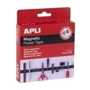 CINTA ADHESIVA APLI MAGNETICA POWER rollo 2m x 19mm