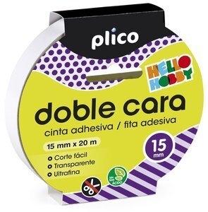 CINTA ADHESIVA DOBLE CARA PLICO rollo 15x20