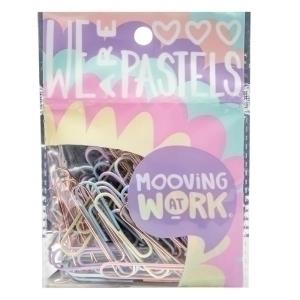 CLIP COLOR MOOVING PASTEL 50mm BLISTER de 25