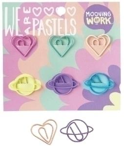 CLIP COLOR MOOVING PASTEL FORMAS 6 PIEZAS