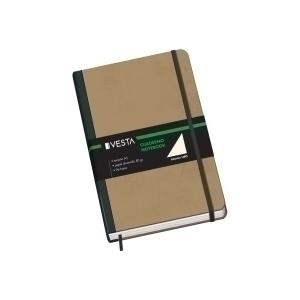 CUADERNO VESTA NATURE A5 96H 80GR. LISO GOMA /10640