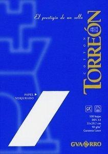 PAPEL VERJURADO A4 TORREON 90g 100h BLANCO
