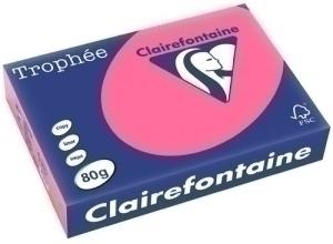 PAPEL COLOR A4 CLAIREFONT. TROPHEE 80G 500H VIVO ROSA FUCSIA /1771C