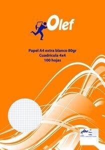 PAPEL A4 OLEF 80g 100h CUADRIC.4x4