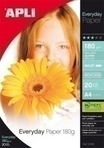 PAPEL INKJET APLI FOTO A4 180G 20H EVERYDAY GLOSSY /12080