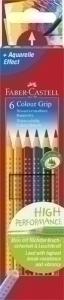 LAPICES ACUARELABLES FABER-CASTELL COLOUR GRIP ESTU/6 /112406