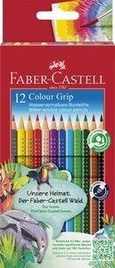 LAPICES ACUARELABLES FABER-CASTELL COLOUR GRIP estuche de 12