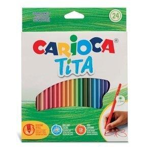 LAPICES de COLORES CARIOCA TITA HEXAGONAL estuche de 24
