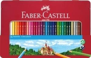 LAPICES de COLORES FABER-CASTELL  estuche de METAL de 36