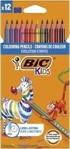 LAPICES DE COLORES BIC EVOLUTION STRIPES ESTU/12 /9505221