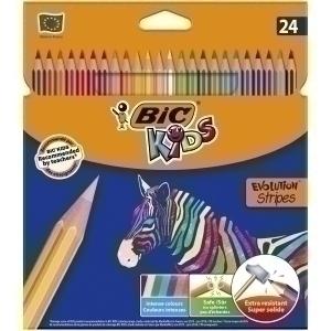 LAPICES DE COLORES BIC EVOLUTION STRIPES ESTU/24 /9505251