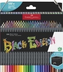 LAPICES de COLORES FABER-CASTELL BLACK EDITION ESTUCHE de 100