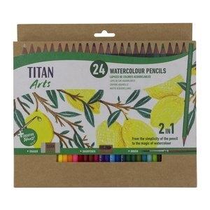 LAPICES ACUARELABLES TITAN ARTS CREATIVE ESTUCHE de 24