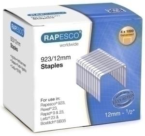 GRAPAS RAPESCO UNIQUE GRAN CAPACIDAD 923/12 mm. GALVANIZADAS caja de 4000