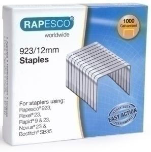 GRAPAS RAPESCO GRAN CAPACIDAD 923/12 mm. GALVANIZADAS caja de 1000