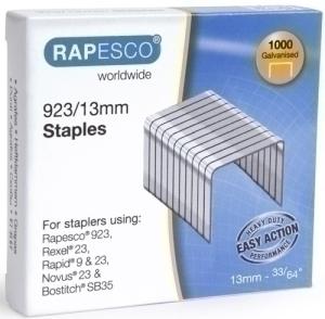 GRAPAS RAPESCO GRAN CAPACIDAD 923/13 mm. GALVANIZADAS caja de 1000