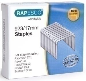 GRAPAS RAPESCO GRAN CAPACIDAD 923/17 MM GALVANIZADAS C/1000 /1240