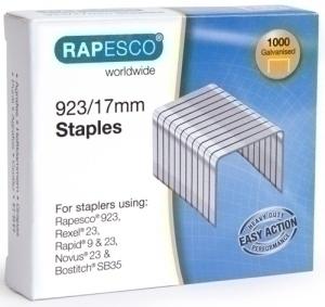 GRAPAS RAPESCO GRAN CAPACIDAD 923/17 mm. GALVANIZADAS caja de 1000