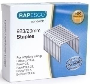 GRAPAS RAPESCO GRAN CAPACIDAD 923/20 mm. GALVANIZADAS caja de 1000