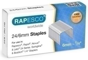 GRAPAS RAPESCO STANDARD 24/6 MM GALVANIZADAS C/1000 /S24607Z3