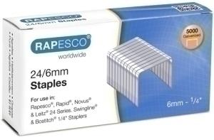 GRAPAS RAPESCO STANDARD 24/6 MM GALVANIZADAS C/5000 /S24602Z3