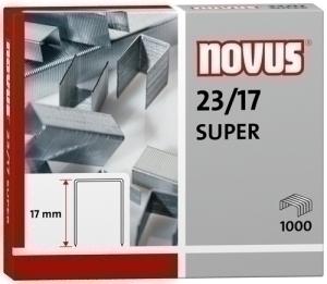 GRAPAS NOVUS GRUESOS 23/17 GALVANIZADAS caja de 1000