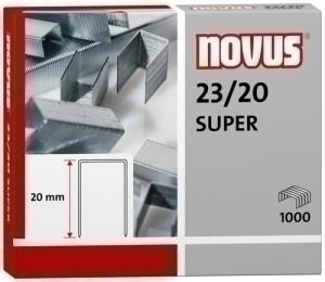 GRAPAS NOVUS GRUESOS 23/20 GALVANIZADAS caja de 1000