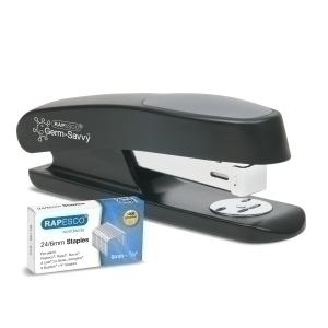 GRAPADORA RAPESCO ANTIBACTERIANO STING RAY (20h) (incluye 1000 grapas 24/6mm) NEGRO