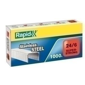 GRAPAS RAPID SUPER STRONG 24/6 MM ACERO INOXIDABLE C/1000 /24858100