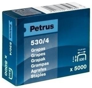 GRAPAS PETRUS CLAVADORA 530/ 4 mm. COBREADAS caja de 5000