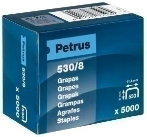 GRAPAS PETRUS CLAVADORA 530/ 8 mm. COBREADAS caja de 5000