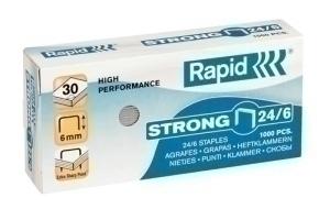 GRAPAS RAPID STRONG 24/6 mm. GALVANIZADAS caja de 1000