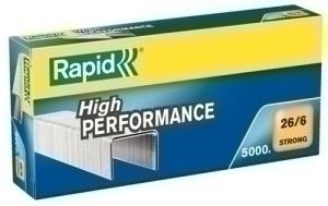 GRAPAS RAPID STRONG 26/6 mm. GALVANIZADAS caja de 5000