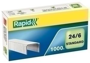 GRAPAS RAPID STANDARD 24/6 mm. GALVANIZADAS caja de 1000